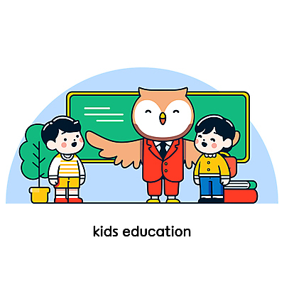 나무 캐릭터 어린이교육 남자 화분 어린이 일러스트 수업 소년 두명 책 교사 칠판 부엉이 소년만 국내일러스트 일러캐릭터 AI파일 식물 직업 교육 조류 사람 남자만 어린이만 파일형식 벡터