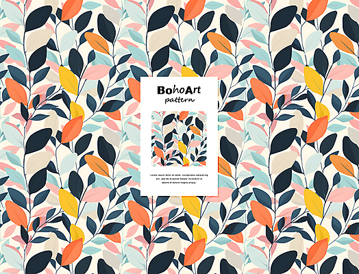 PSD 편집이미지 패턴 자연 나뭇잎 사람없음 장식 컬러풀 분위기 이미지편집 컬러 컨셉 잎 무늬 생태계 파일형식