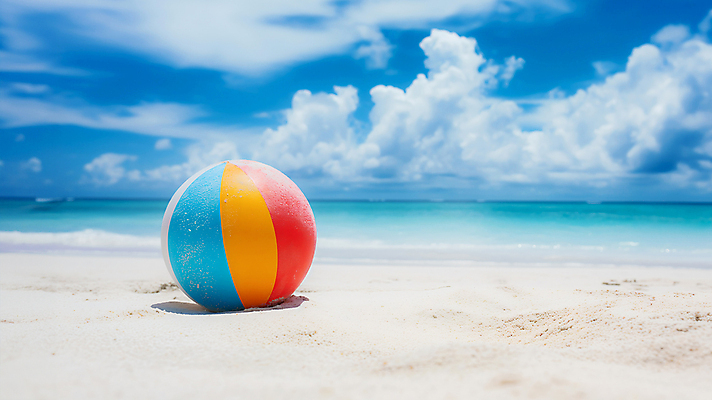 JPG 편집이미지 모래 바다 공 해변 사람없음 여름 모래사장 비치발리볼 편집실사 AI포토 AI콘텐츠 계절 비치볼 배구 CG 파일형식