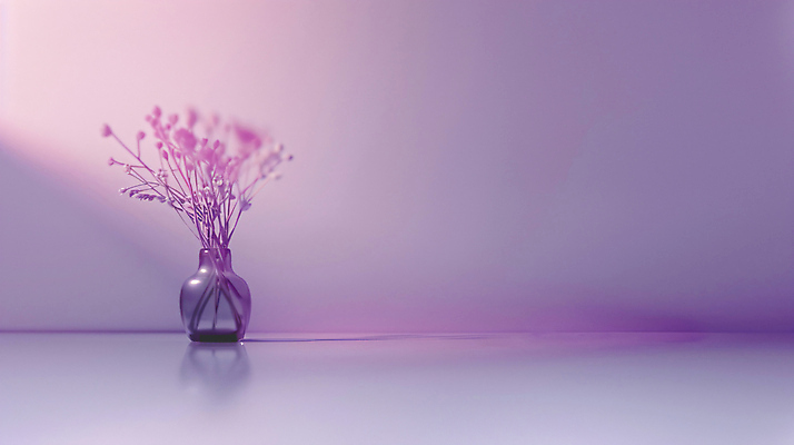 JPG 편집이미지 꽃 사람없음 꽃병 보라색 편안함 감성 카피스페이스 차분 편집실사 AI포토 AI콘텐츠 식물 컬러 컨셉 공백 감각 CG 파일형식