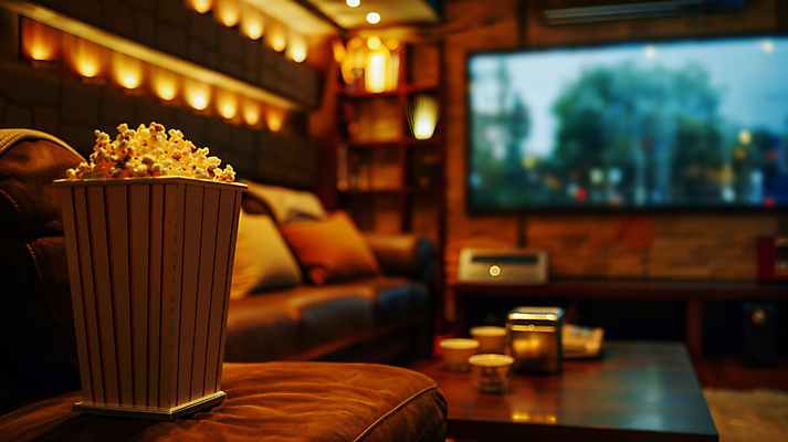 JPG 편집이미지 탁자 조명 사람없음 인테리어 소파 스크린 스피커 영화관 영화 디지털합성 홈시어터 편집실사 AI포토 AI콘텐츠 디자인 음향기기 가구 의자 문화예술 장비 극장 CG 파일형식