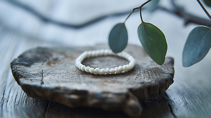 JPG 나무 편집이미지 잎 장신구 팔찌 사람없음 흰색 나뭇가지 보석 오브젝트 비즈 옥 편집실사 AI포토 AI콘텐츠 식물 컬러 광석 CG 파일형식