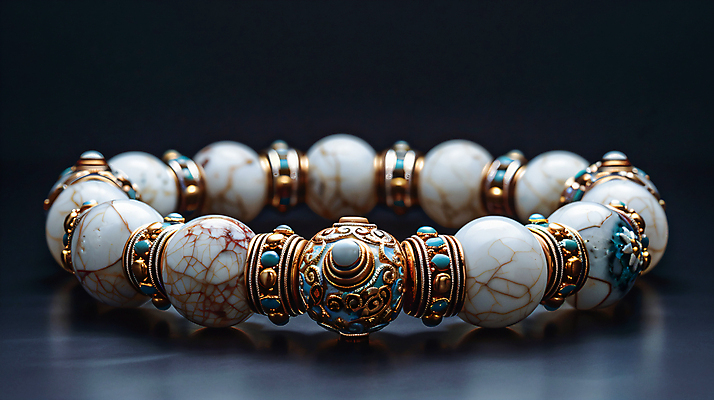 JPG 편집이미지 장신구 팔찌 사람없음 화려 보석 오브젝트 비즈 옥 편집실사 AI포토 AI콘텐츠 컨셉 광석 CG 파일형식