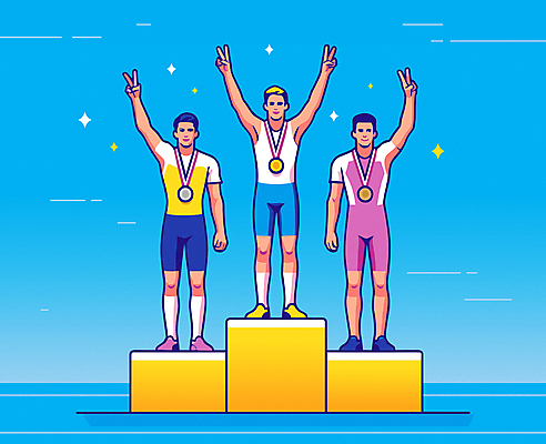 전신 남자 스포츠 일러스트 하계올림픽 운동선수 미소 성인 세명 여름 반짝임 손들기 우승 수상_상을받음 브이 금메달 순위 2위 3위 동메달 시상대 시상식 은메달 포디움 성인남자만 국내일러스트 AI파일 계절 올림픽 모션 표정 사람 손짓 무대 최고 메달 남자만 성인만 파일형식 벡터