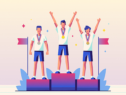 전신 남자 스포츠 일러스트 하계올림픽 운동선수 성인 세명 여름 반짝임 만세 깃발 우승 수상_상을받음 금메달 순위 2위 3위 동메달 시상대 시상식 은메달 포디움 성인남자만 국내일러스트 AI파일 계절 올림픽 모션 사람 무대 최고 메달 남자만 성인만 파일형식 벡터