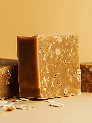 JPG 편집이미지 사람없음 뷰티 디지털합성 친환경 유기농 천연 노란배경 수제비누 오트밀 핸드메이드 홈메이드 비건 편집실사 AI포토 AI콘텐츠 웰빙 백그라운드 노란색 환경 CG 만들기 비누 채식주의자 파일형식 귀리