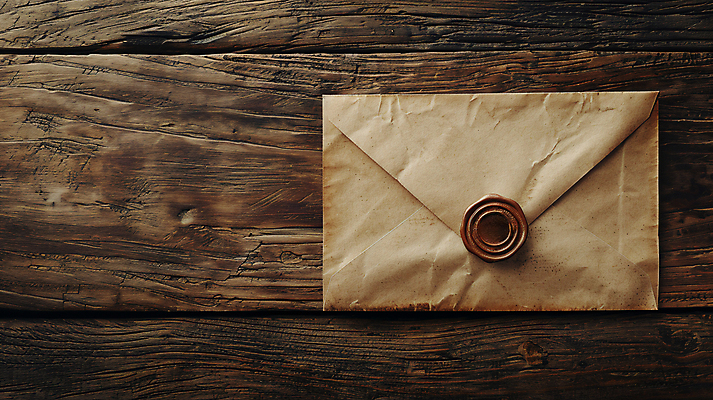 JPG 편집이미지 종이 캘리그라피 사람없음 빈티지 분위기 편지 디지털합성 오브젝트 구김 씰링왁스 카피스페이스 편집실사 AI포토 AI콘텐츠 컨셉 모션 공백 CG 파일형식