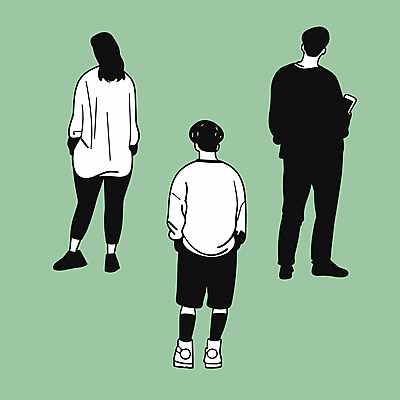 전신 여자 패션 남자 실루엣 포즈 일러스트 서기 사람 성인 일상 라이프 세명 편안함 주머니손 성인만 국내일러스트 AI파일 모션 촬영기법 생활 감각 파일형식 벡터