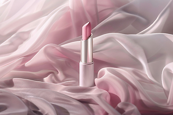 JPG 편집이미지 사람없음 뷰티 립스틱 잡지 실크 천 꾸밈 연분홍색 편집실사 AI포토 AI콘텐츠 분홍색 간행물 화장품 직물 CG 파일형식