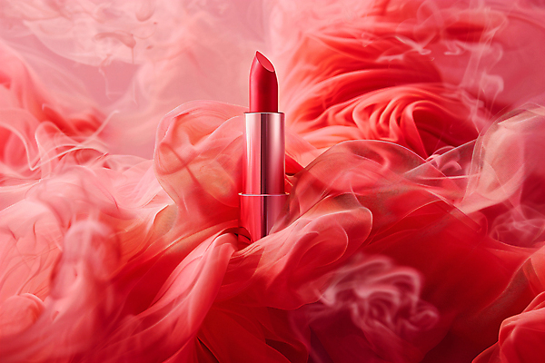 JPG 편집이미지 물결 분홍색 사람없음 뷰티 장미 립스틱 연기 잡지 꾸밈 편집실사 AI포토 AI콘텐츠 꽃 컬러 간행물 화장품 CG 파일형식