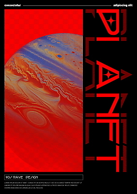 PSD 편집이미지 디자인 포스터 과학 프레임 타이포그라피 사람없음 빨간색 우주 행성 빈티지 디지털합성 레이아웃 반투명 편집소스 이미지편집 문자 컬러 컨셉 파일형식