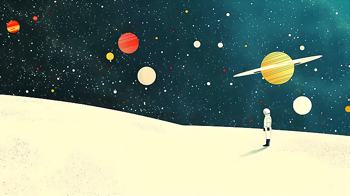 전신 PSD 일러스트 한명 풍경 성인 우주 행성 우주비행사 고리 우주복 은하 성인한명만 국내일러스트 1 옷 사람 성인만 파일형식