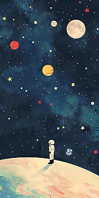 전신 PSD 일러스트 한명 풍경 성인 우주 행성 우주비행사 우주복 은하 성인한명만 국내일러스트 1 옷 사람 성인만 파일형식