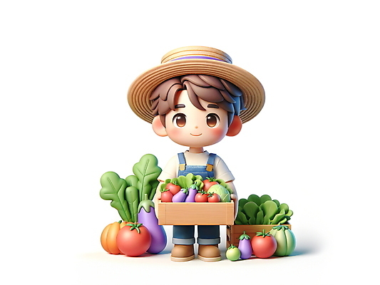 JPG 전신 편집이미지 남자 토마토 가지 3D캐릭터 한명 들기 성인 농작물 3D 신선 사과 농부 상추 나무상자 멜빵바지 친환경 밀짚모자 성인남자한명만 편집3D AI컴퓨터그래픽 AI콘텐츠 직업 캐릭터 모자_잡화 1 농업 채소 과일 바지 모션 사람 상자 환경 멜빵 디지털합성 남자한명만 성인남자만 파일형식