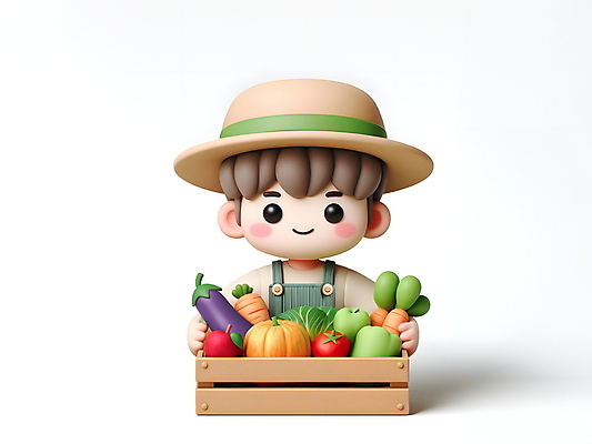 JPG 전신 편집이미지 남자 어린이 토마토 호박 가지 3D캐릭터 한명 들기 소년 농작물 3D 당근 신선 사과 농부 나무상자 멜빵바지 친환경 밀짚모자 소년한명만 편집3D AI컴퓨터그래픽 AI콘텐츠 직업 캐릭터 모자_잡화 1 농업 채소 과일 바지 모션 뿌리채소 사람 상자 환경 멜빵 디지털합성 남자한명만 소년만 파일형식