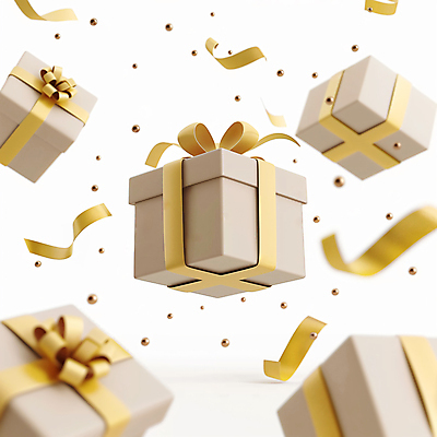 JPG 편집이미지 리본 이벤트 사람없음 선물상자 3D 축하 생일 떨어짐 구슬 꽃가루 베이지색 편집3D AI컴퓨터그래픽 AI콘텐츠 기념일 컬러 컨셉 선물 상자 가루 디지털합성 파일형식