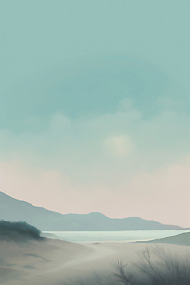 JPG 구름 호수 일러스트 자연 하늘 아침 수채화 산 풍경 사람없음 고요 안개 숲 국내일러스트 AI일러스트 AI콘텐츠 주간 자연요소 날씨 생태계 파일형식