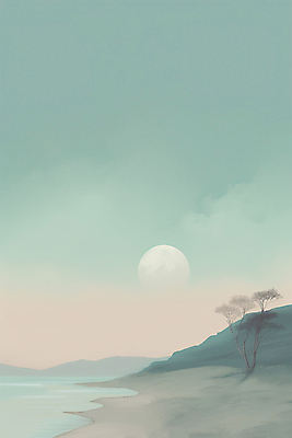 JPG 구름 호수 일러스트 자연 하늘 아침 수채화 산 풍경 사람없음 고요 안개 숲 국내일러스트 AI일러스트 AI콘텐츠 주간 자연요소 날씨 생태계 파일형식