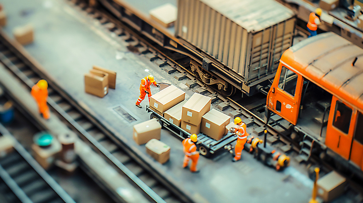 JPG 편집이미지 컨셉 노동자 공사 사람없음 상자 장난감 쌓기 미니어처 건설현장 작업 컨테이너 화물기차 편집실사 AI포토 AI콘텐츠 직업 산업 모션 건설업 모형 기차 CG 파일형식