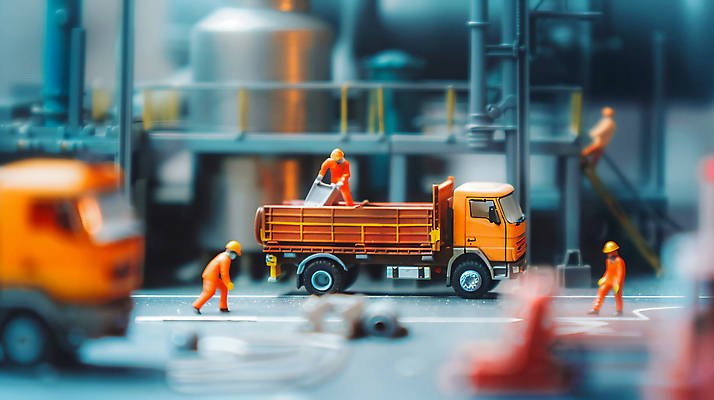 JPG 편집이미지 도로 노동자 공사 들기 사람없음 아웃포커스 장난감 미니어처 건설현장 트럭 작업 철근구조물 편집실사 AI포토 AI콘텐츠 직업 길 교통시설 모션 자동차 건설업 촬영기법 모형 구조물 CG 파일형식