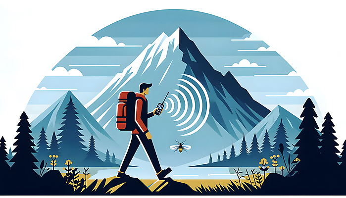 JPG 남자 일러스트 한명 들기 성인 여름 전자제품 걷기 등산 해충 등산객 디지털합성 모기 전자파 퇴치 성인남자한명만 편집소스 국내일러스트 AI일러스트 AI콘텐츠 1 계절 컨셉 모션 사람 트래킹 벌레 남자한명만 성인남자만 파일형식