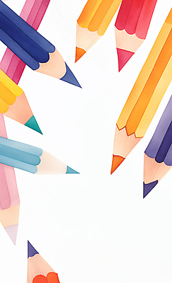 JPG 교육 일러스트 색연필 수채화 미술 사람없음 컬러풀 에듀 창의성 카피스페이스 국내일러스트 AI일러스트 AI콘텐츠 컬러 문화예술 학용품 공백 에듀케이션 파일형식