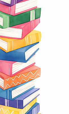 JPG 교육 일러스트 수채화 사람없음 책 컬러풀 독서 에듀 창의성 국내일러스트 AI일러스트 AI콘텐츠 컬러 에듀케이션 파일형식