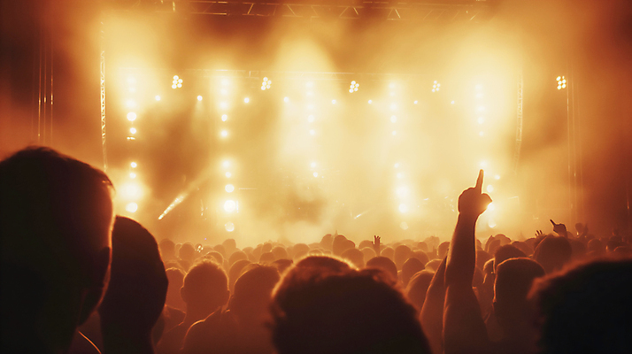 JPG 편집이미지 손 조명 여러명 성인 신체부위 빛 노란색 손들기 축제 무대 가리킴 연기 군중 활기 성인만 편집실사 AI인물포토 AI콘텐츠 컬러 다수 컨셉 모션 사람 손짓 CG 파일형식 AI포토