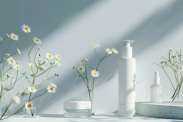 JPG 편집이미지 꽃 잎 그림자 사람없음 장식 빛 뷰티 화장품 분위기 잡지 단상 편집실사 AI포토 AI콘텐츠 식물 컨셉 간행물 CG 파일형식