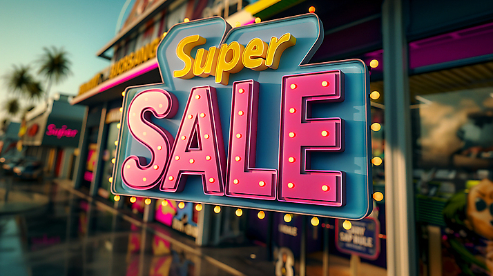 JPG 편집이미지 영어 텍스트 조명 간판 사람없음 세일 상점 오브젝트 복고 네온 알전구 편집실사 AI포토 AI콘텐츠 문자 전구 CG 파일형식