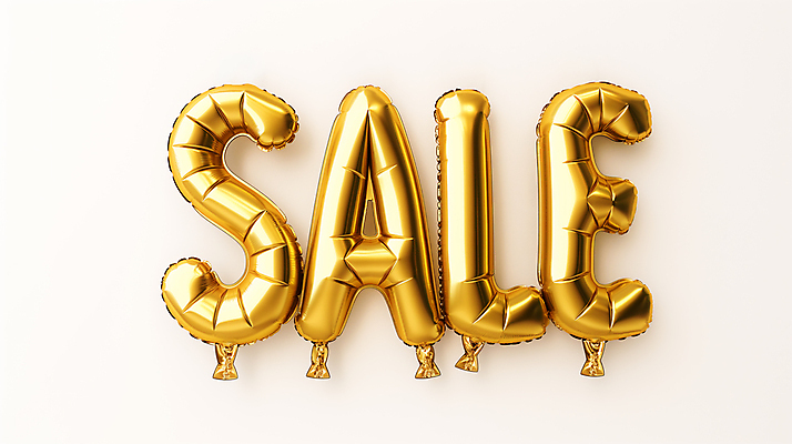 JPG 편집이미지 영어 텍스트 재질 사람없음 세일 금색 오브젝트 풍선 편집실사 AI포토 AI콘텐츠 문자 컬러 CG 파일형식