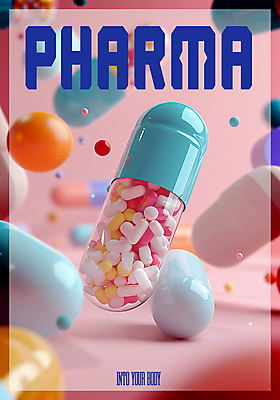 PSD 편집이미지 의학 타이포그라피 사람없음 컬러풀 알약 화려 디지털합성 치료제 편집소스 이미지편집 문자 컬러 컨셉 약 파일형식