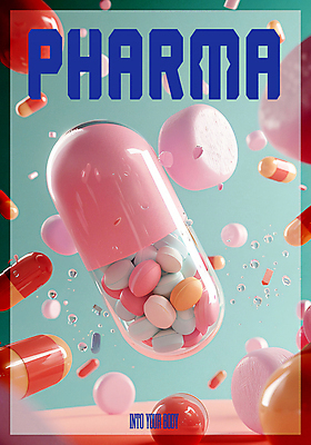 PSD 편집이미지 의학 타이포그라피 사람없음 컬러풀 알약 화려 디지털합성 치료제 편집소스 이미지편집 문자 컬러 컨셉 약 파일형식