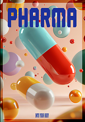 PSD 편집이미지 의학 타이포그라피 사람없음 컬러풀 알약 화려 디지털합성 치료제 편집소스 이미지편집 문자 컬러 컨셉 약 파일형식