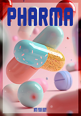 PSD 편집이미지 의학 타이포그라피 사람없음 컬러풀 알약 화려 디지털합성 치료제 편집소스 이미지편집 문자 컬러 컨셉 약 파일형식