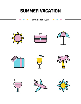 아이콘 꽃 음료 해외여행 휴식 열대 비행기 사람없음 여름휴가 야자수 태양 파라솔 칵테일 여권 심플 수하물 2D아이콘 AI파일 자연요소 나무 식물 해외 여행 컨셉 항공교통 휴가 대중교통 주류 파일형식 벡터 여름_계절