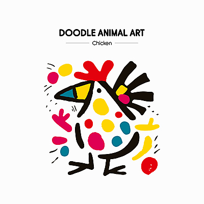예술 선 일러스트 색연필 잉크 사람없음 컬러풀 귀여움 물감 닭 색칠 낙서 그림 크레파스 손그림 국내일러스트 AI파일 컬러 컨셉 조류 학용품 미술도구 파일형식 벡터