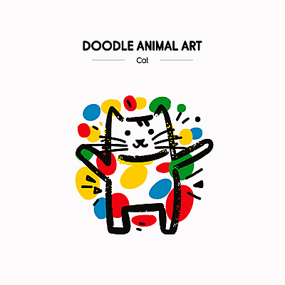 예술 선 일러스트 색연필 잉크 웃음 사람없음 컬러풀 귀여움 고양이 물감 색칠 낙서 그림 크레파스 손그림 국내일러스트 AI파일 컬러 컨셉 포유류 학용품 표정 반려동물 미술도구 파일형식 벡터