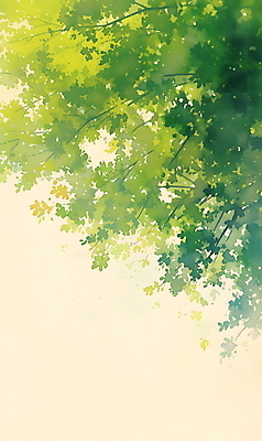 JPG 디자인 일러스트 자연 나뭇잎 수채화 사람없음 초록색 분위기 그림 카피스페이스 국내일러스트 AI일러스트 AI콘텐츠 컬러 컨셉 잎 공백 생태계 파일형식