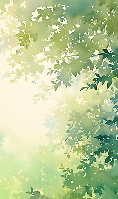 JPG 디자인 일러스트 자연 나뭇잎 수채화 사람없음 초록색 분위기 그림 카피스페이스 국내일러스트 AI일러스트 AI콘텐츠 컬러 컨셉 잎 공백 생태계 파일형식