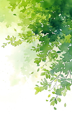 JPG 디자인 일러스트 자연 나뭇잎 수채화 사람없음 초록색 분위기 그림 카피스페이스 국내일러스트 AI일러스트 AI콘텐츠 컬러 컨셉 잎 공백 생태계 파일형식