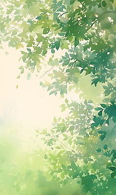 JPG 디자인 일러스트 자연 나뭇잎 수채화 사람없음 초록색 분위기 그림 카피스페이스 국내일러스트 AI일러스트 AI콘텐츠 컬러 컨셉 잎 공백 생태계 파일형식