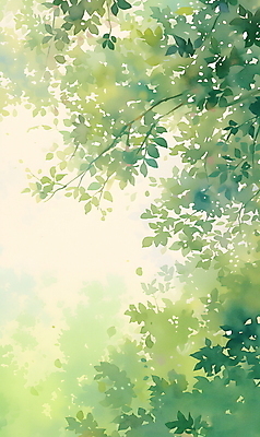 JPG 디자인 일러스트 자연 나뭇잎 수채화 사람없음 초록색 분위기 그림 카피스페이스 국내일러스트 AI일러스트 AI콘텐츠 컬러 컨셉 잎 공백 생태계 파일형식