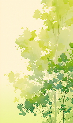 JPG 디자인 일러스트 자연 나뭇잎 수채화 사람없음 초록색 분위기 그림 카피스페이스 국내일러스트 AI일러스트 AI콘텐츠 컬러 컨셉 잎 공백 생태계 파일형식