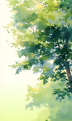 JPG 디자인 일러스트 자연 나뭇잎 수채화 사람없음 초록색 분위기 그림 카피스페이스 국내일러스트 AI일러스트 AI콘텐츠 컬러 컨셉 잎 공백 생태계 파일형식