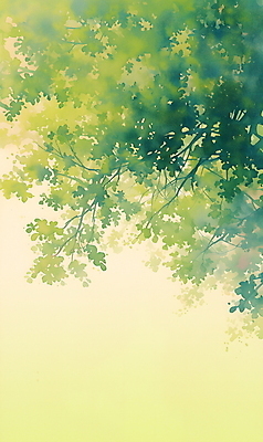 JPG 디자인 일러스트 자연 나뭇잎 수채화 사람없음 초록색 분위기 그림 카피스페이스 국내일러스트 AI일러스트 AI콘텐츠 컬러 컨셉 잎 공백 생태계 파일형식