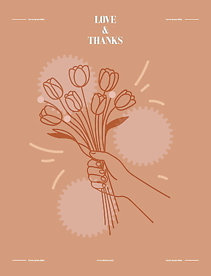 손 디자인 꽃잎 분홍색 꽃다발 일러스트 사랑 들기 타이포그라피 신체부위 장식 튤립 잡기 다발 라인아트 감사 심플 손그림 국내일러스트 AI파일 문자 꽃 감정 선 컬러 모션 사람 파일형식 벡터