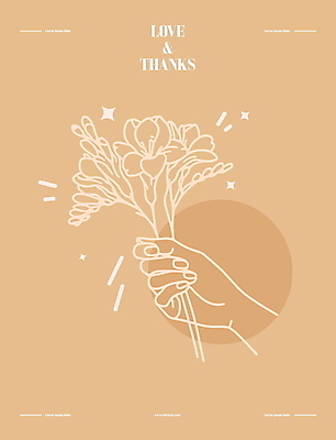 손 디자인 꽃잎 꽃다발 일러스트 사랑 들기 타이포그라피 신체부위 장식 주황색 잡기 다발 라인아트 감사 심플 손그림 국내일러스트 AI파일 문자 꽃 감정 선 컬러 모션 사람 파일형식 벡터