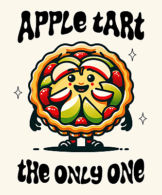 캐릭터 일러스트 디저트 웃음 타이포그라피 사람없음 귀여움 다리 최고 달콤 만화 팔 사과타르트 일러캐릭터 AI파일 문자 음식 컨셉 표정 신체부위 맛 타르트 파일형식 벡터