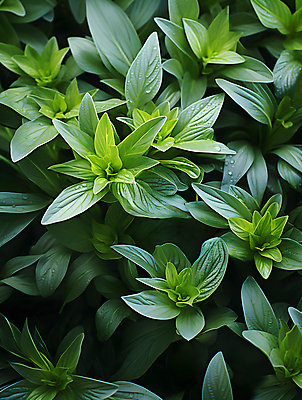 JPG 편집이미지 잎 자연 풍경 사람없음 초록색 연두색 정원 새벽 신선 덩굴 이슬 편집실사 AI포토 AI콘텐츠 자연요소 식물 컬러 CG 생태계 파일형식